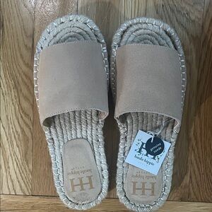 Haute Hippie Tan Suede Slides